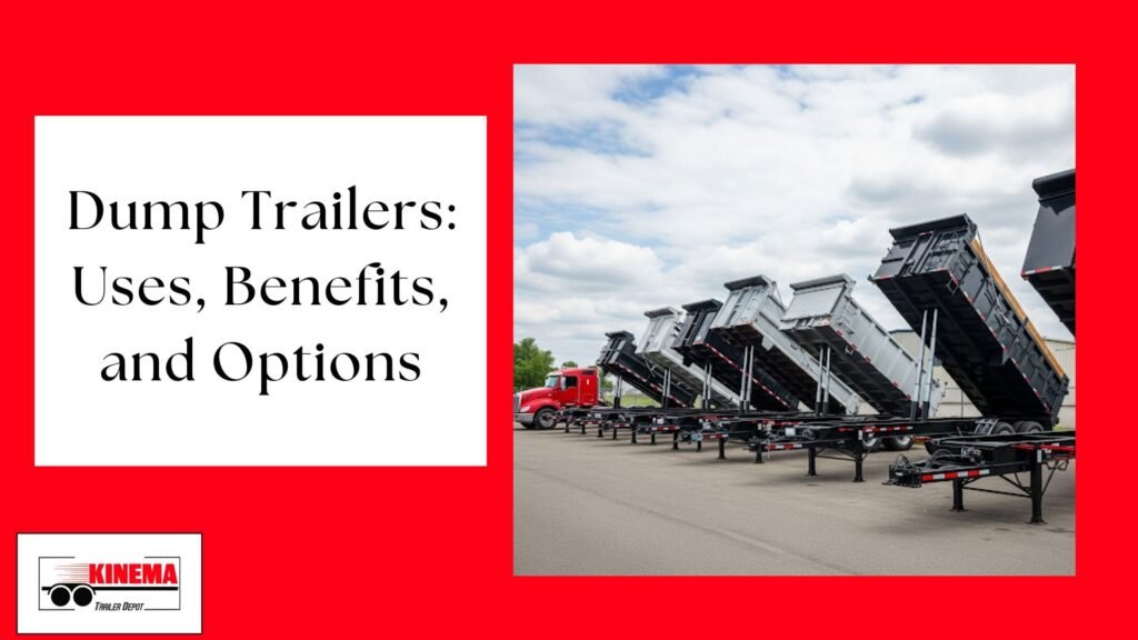 This image is about the uses, benefits and types of Dump Trailers