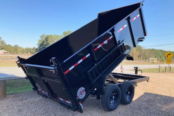 This image is about a dump trailer that is unloaded.