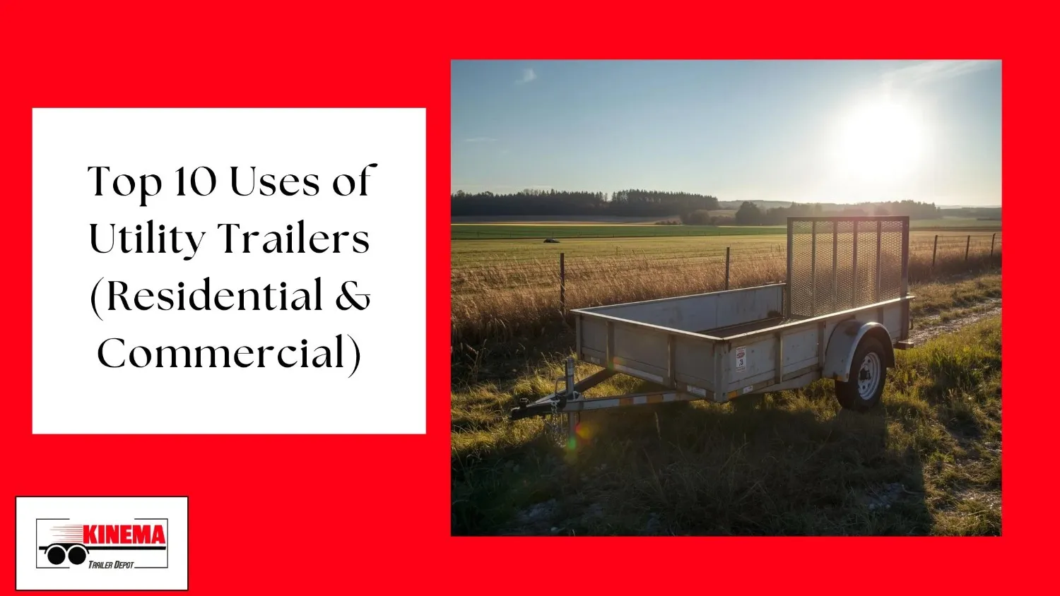 Top 10 Uses of Utility Trailers (Residential & Commercial)