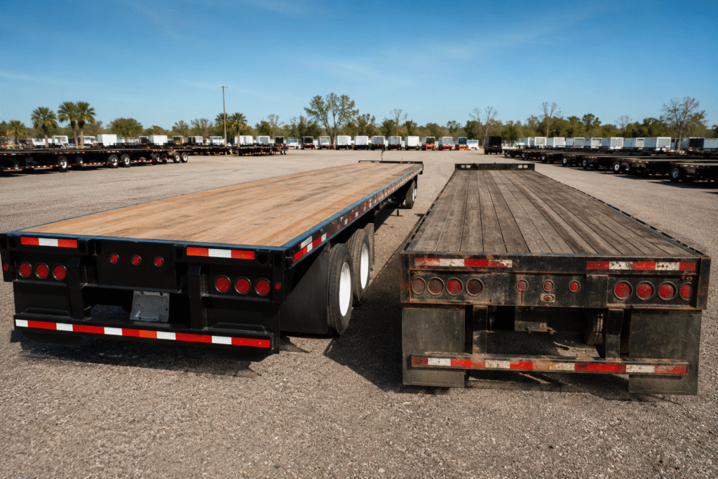 flatbed trailers new vs used