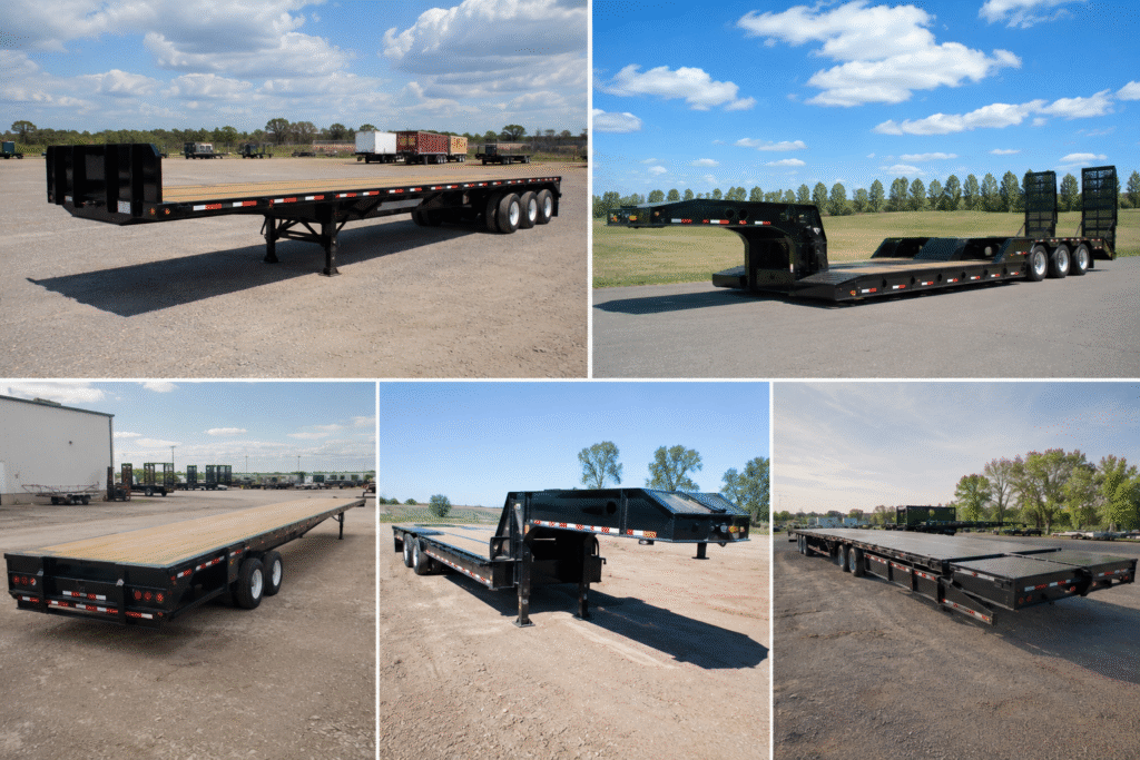 types of flatbed trailers